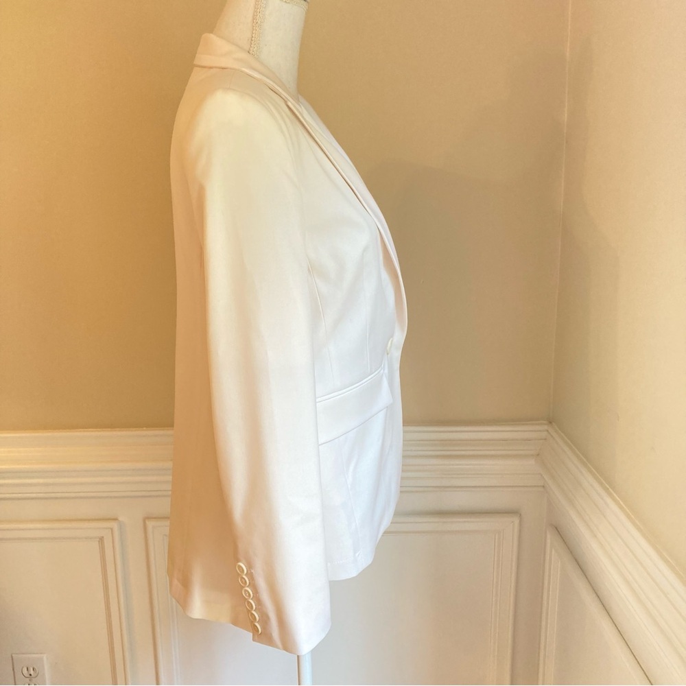 KARL LAGERFELD Cream White Wool Blend Blazer - Picture 2 of 12